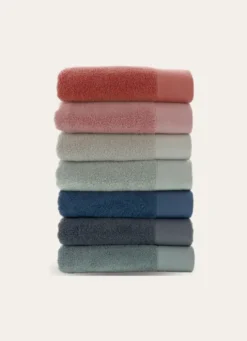DRAP DE BAIN COTON MOELLEUX ZÉRO TORSION BLEU GRIS