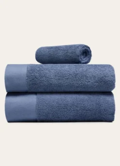 DRAP DE BAIN COTON MOELLEUX ZÉRO TORSION BLEU BALTIQUE