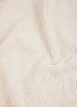 DRAP DE BAIN EN COTON LITEAU CISELÉ BEIGE
