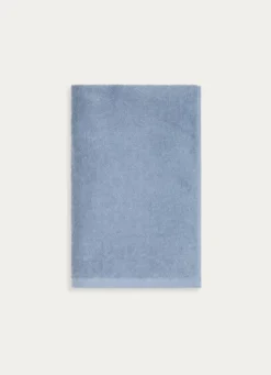 DRAP DE BAIN EN COTON UNI BASIL BLEU