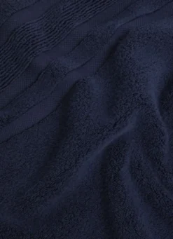 DRAP DE BAIN MOELLEUX LITEAU RAFFINÉ MARINE