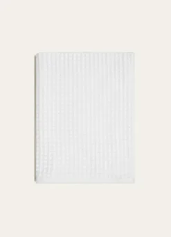 DRAP DE BAIN NID D'ABEILLE BLANC
