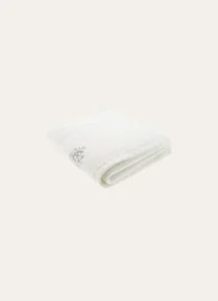 DRAP DE BAIN VELOURS EN COTON BRODERIE 500GR BLANC