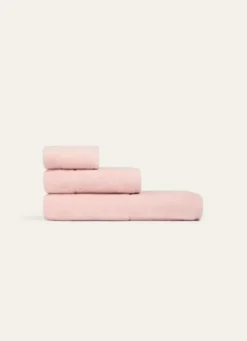 DRAP DE BAIN VELOURS EN COTON BRODERIE 500GR ROSE