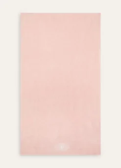 DRAP DE BAIN VELOURS EN COTON BRODERIE 500GR ROSE