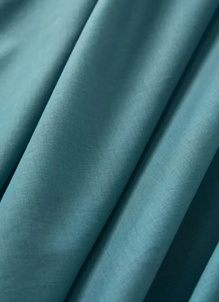 DRAP HOUSSE EN COTON BLEU PAON