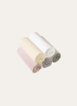 DRAP HOUSSE EN COTON POUR 2 LITS JUMEAUX ÉCRU
