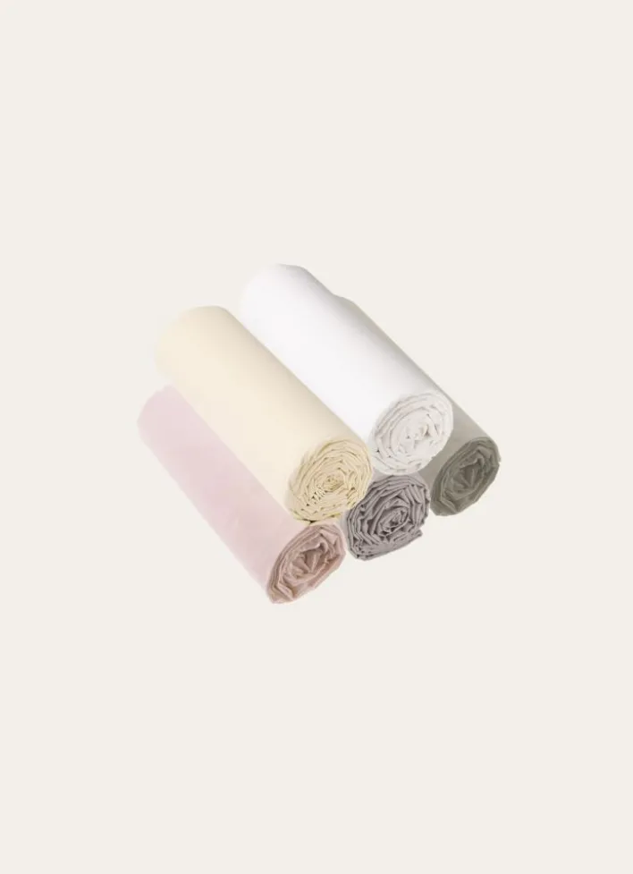 DRAP HOUSSE EN COTON POUR 2 LITS JUMEAUX TAUPE CLAIR