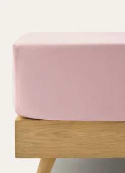 DRAP HOUSSE EN COTON ROSE CLAIR