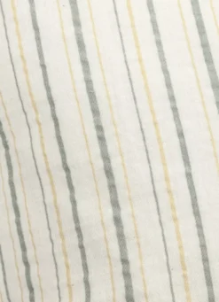 DRAP HOUSSE EN GAZE DE COTON RAYÉE ECRU