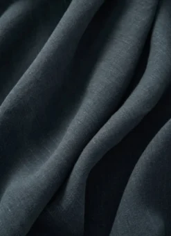 DRAP HOUSSE EN LIN LAVÉ UNI 165GR CHARBON