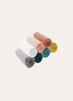 DRAP HOUSSE EN LIN LAVÉ UNI 165GR ROSE