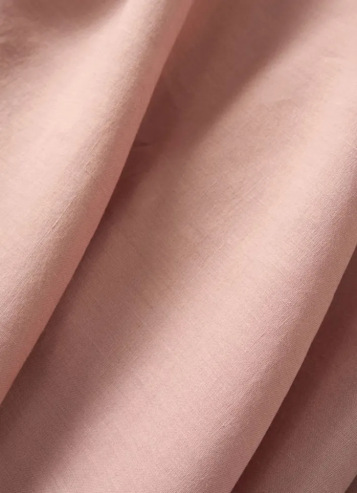 DRAP HOUSSE EN LIN LAVÉ UNI 165GR ROSE