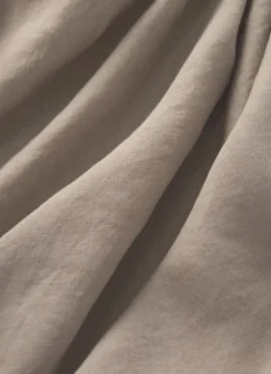 DRAP HOUSSE EN LIN LAVÉ UNI 165GR TAUPE