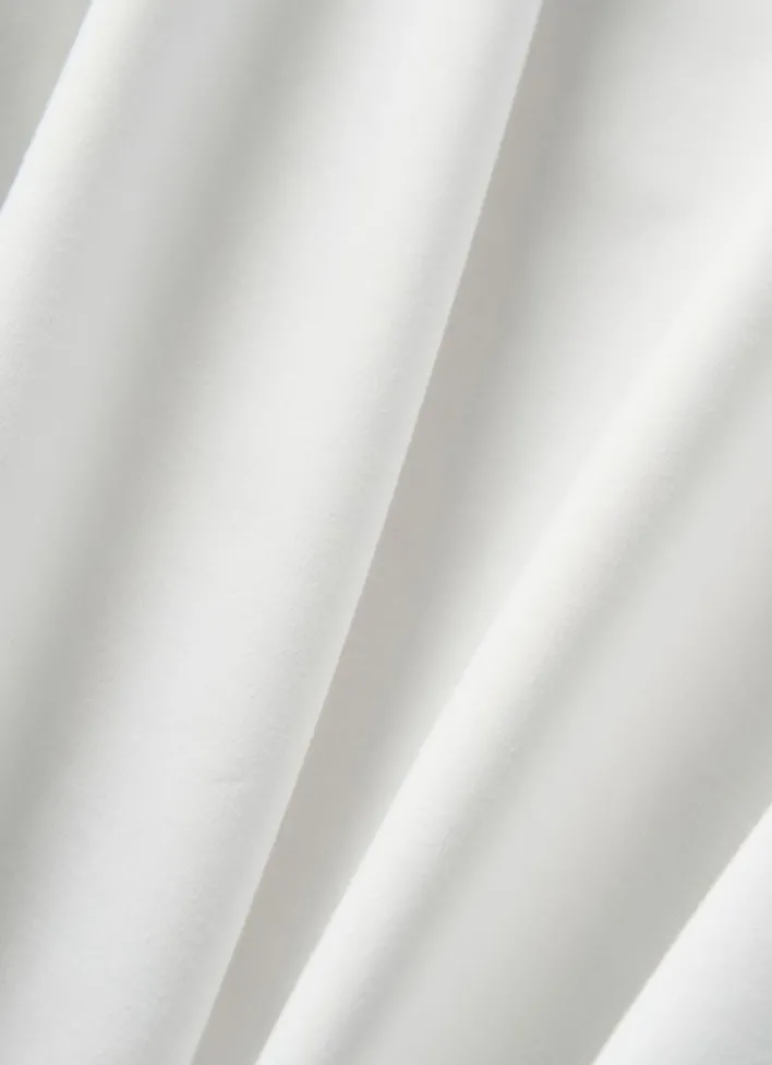 DRAP HOUSSE EN PERCALE DE COTON POUR LIT ARTICULÉ BLANC