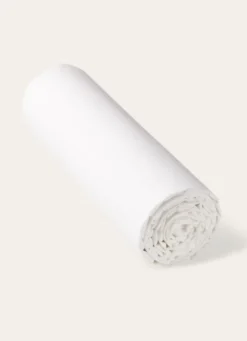 DRAP HOUSSE EN PERCALE DE COTON POUR LIT ARTICULÉ BLANC