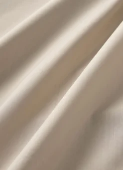 DRAP HOUSSE EN PERCALE DE COTON POUR LIT ARTICULÉ SABLE