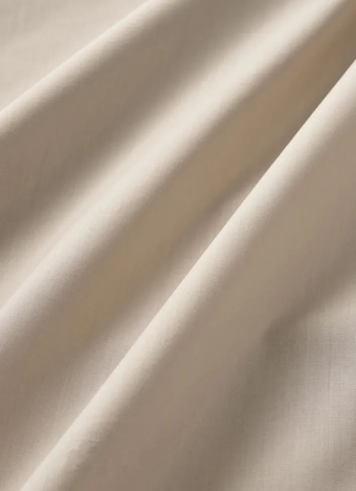 DRAP HOUSSE EN PERCALE DE COTON POUR LIT ARTICULÉ SABLE