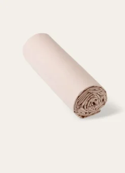 DRAP HOUSSE EN PERCALE DE COTON POUR LIT ARTICULÉ SABLE