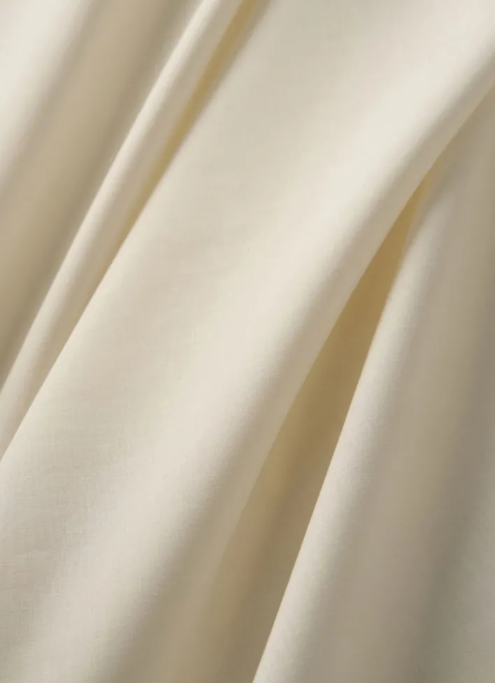 DRAP HOUSSE UNI EN COTON GRAND BONNET 32CM ÉCRU