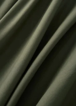 DRAP HOUSSE UNI EN COTON LAVÉ BIO KAKI