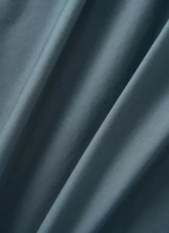 DRAP HOUSSE UNI EN COTON LAVÉ BIO GRIS BLEU