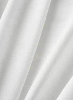 DRAP HOUSSE UNI EN PERCALE DE COTON BLANC