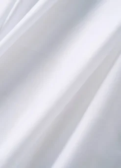 DRAP HOUSSE UNI EN SATIN DE COTON BLANC
