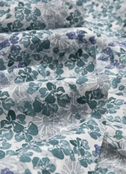DRAP PLAT EN COTON UNI BLEU