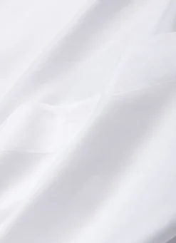DRAP PLAT EN SATIN DE COTON UNI BLANC