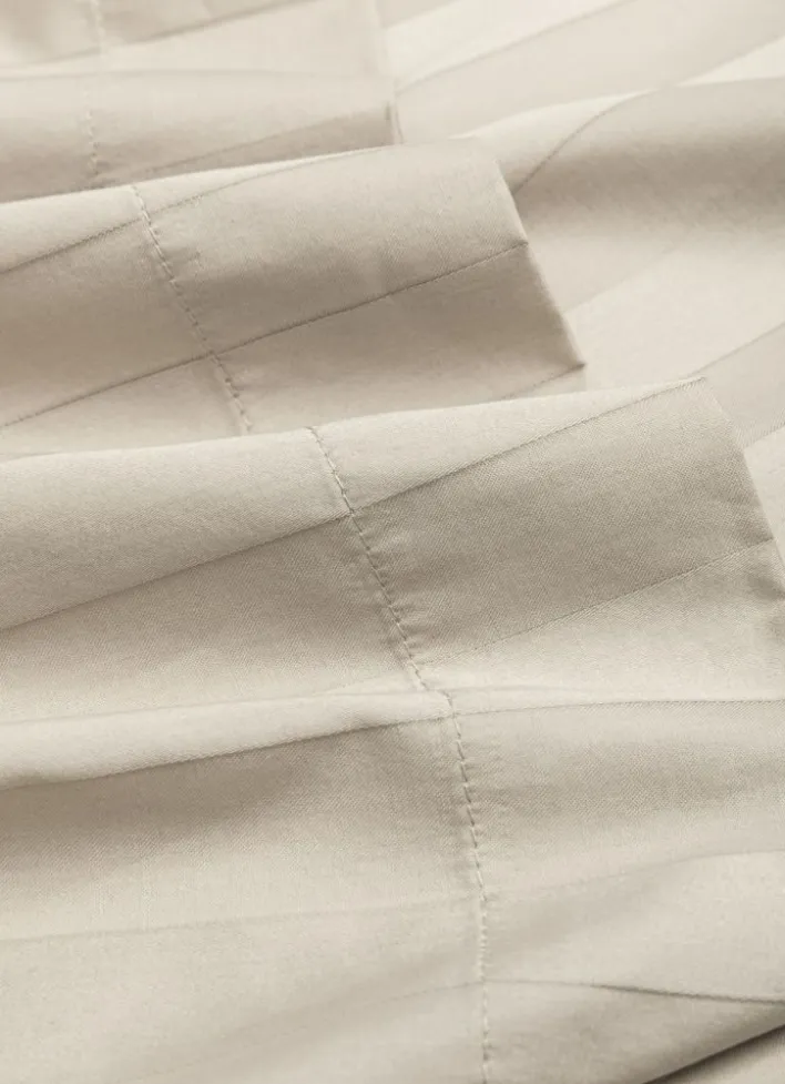 DRAP PLAT JACQUARD RAYURE BÂTON NUDE