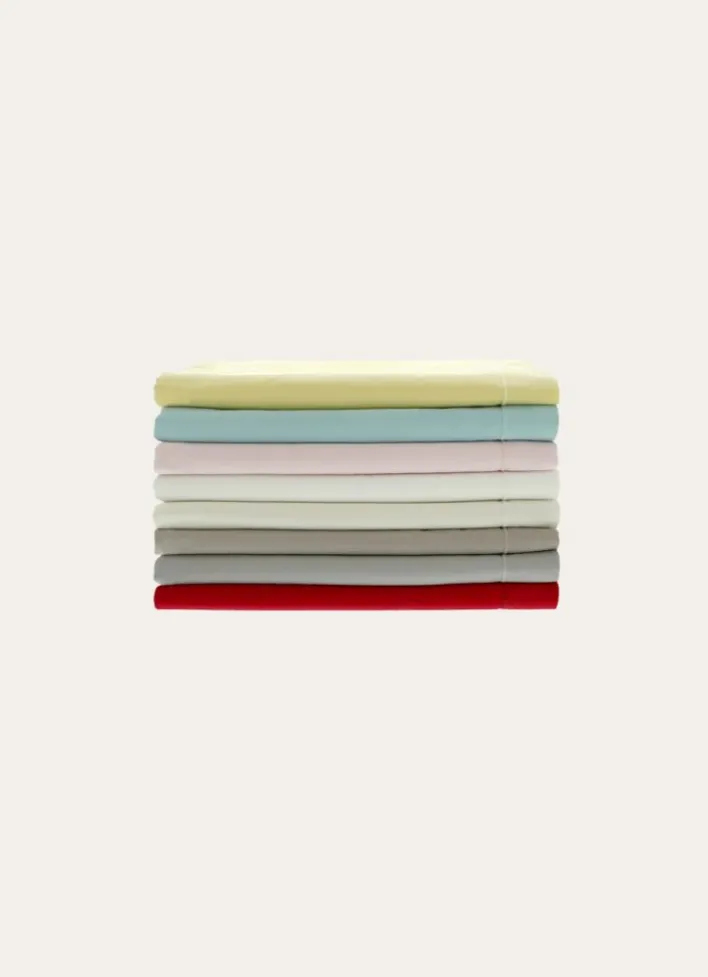 DRAP PLAT UNI EN COTON ECRU