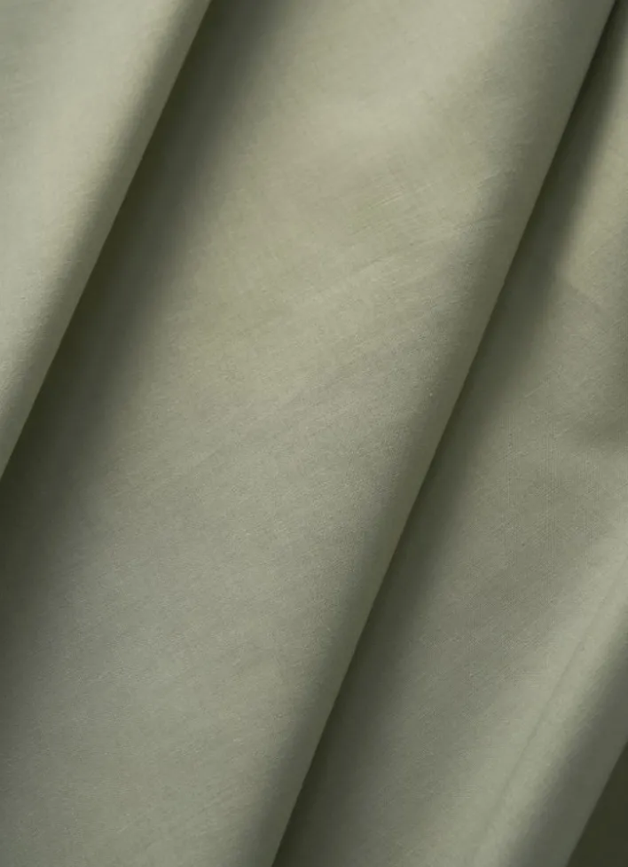 DRAP PLAT UNI EN COTON VERT TENDRE