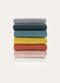 DRAP PLAT UNI EN LIN LAVÉ - 165GR BLANC