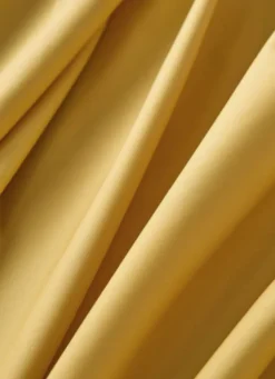 DRAP PLAT UNI EN PERCALE DE COTON MOUTARDE