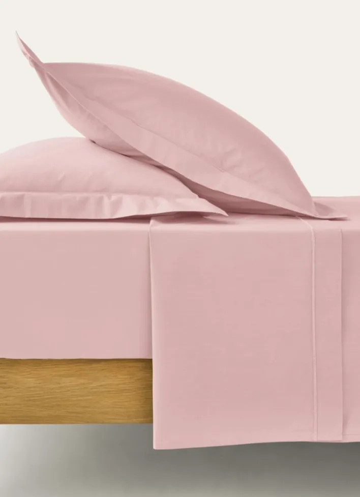 DRAP PLAT UNI EN PERCALE DE COTON PÉTALE