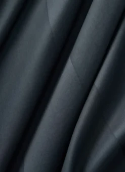 DRAP PLAT UNI SATIN DE COTON RAYURES JACQUARD MARINE