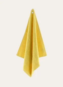 ESSUIE-MAINS À CARREAUX EN COTON JAUNE