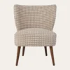 FAUTEUIL EN TISSU AVEC PIEDS EN BOIS BEIGE