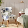 FAUTEUIL EN TISSU AVEC PIEDS EN BOIS MULTICOLORE