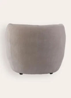 FAUTEUIL LARGE EN TISSU - DESIGN SANS PIED GRIS CLAIR