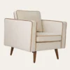 FAUTEUIL TISSU ECRU/ECRU