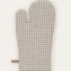 GANT DE CUISINE EN COTON VICHY BEIGE