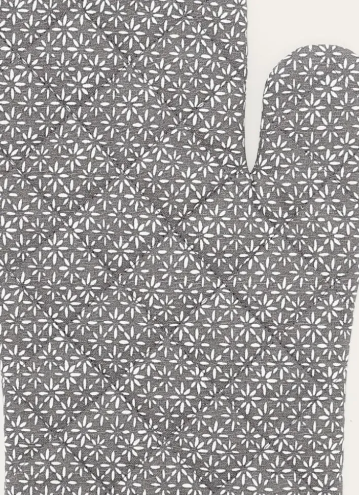 GANT DE CUISINE À MOTIFS GÉOMÉTRIQUES GRIS