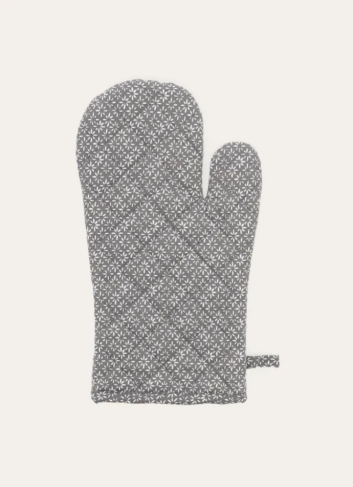 GANT DE CUISINE À MOTIFS GÉOMÉTRIQUES GRIS