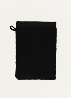 GANT DE TOILETTE BRODÉ EN COTON 500GR NOIR