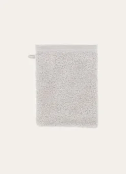 GANT DE TOILETTE BRODÉ EN COTON 500GR PERLE