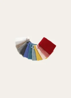 GANT DE TOILETTE BRODÉ EN COTON 500GR PERLE