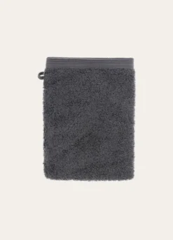 GANT DE TOILETTE BRODÉ EN COTON 500GR ARDOISE