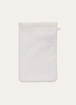 GANT DE TOILETTE BRODÉ EN COTON 500GR ÉCRU
